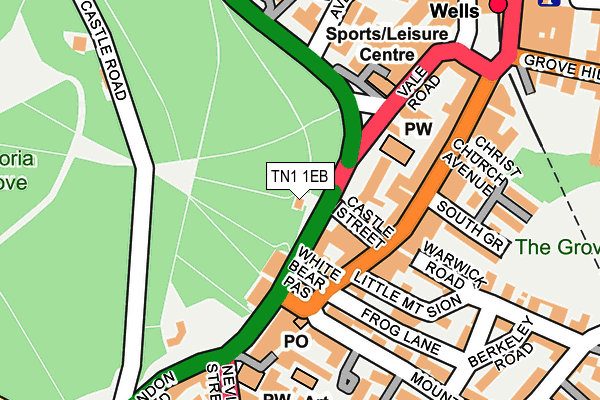 TN1 1EB map - OS OpenMap – Local (Ordnance Survey)
