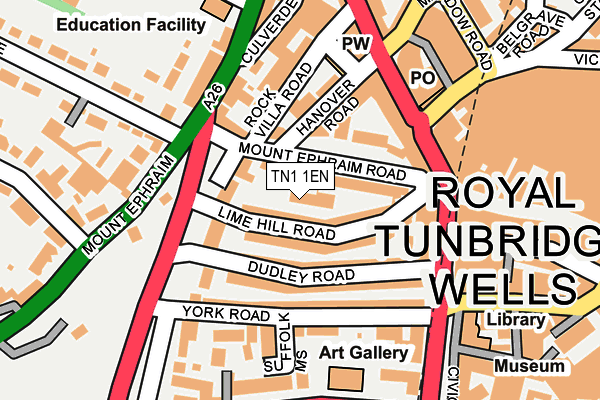 TN1 1EN map - OS OpenMap – Local (Ordnance Survey)