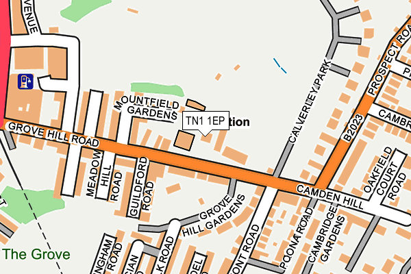 TN1 1EP map - OS OpenMap – Local (Ordnance Survey)