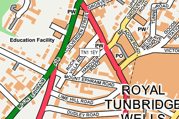 TN1 1EY map - OS OpenMap – Local (Ordnance Survey)