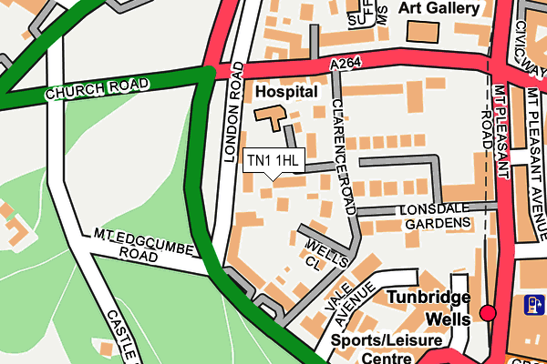 TN1 1HL map - OS OpenMap – Local (Ordnance Survey)