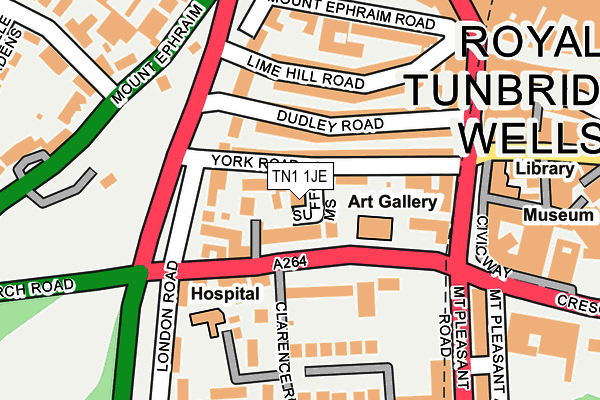 TN1 1JE map - OS OpenMap – Local (Ordnance Survey)