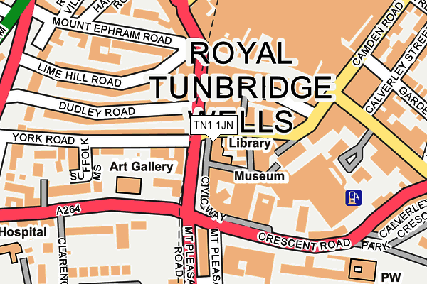 TN1 1JN map - OS OpenMap – Local (Ordnance Survey)