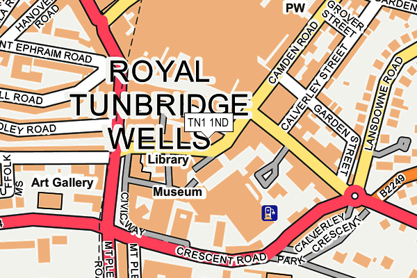 TN1 1ND map - OS OpenMap – Local (Ordnance Survey)