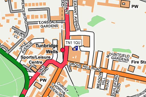TN1 1QU map - OS OpenMap – Local (Ordnance Survey)