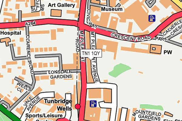 TN1 1QY map - OS OpenMap – Local (Ordnance Survey)