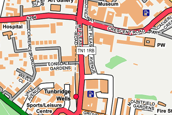 TN1 1RB map - OS OpenMap – Local (Ordnance Survey)