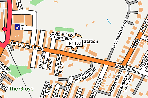 TN1 1SD map - OS OpenMap – Local (Ordnance Survey)