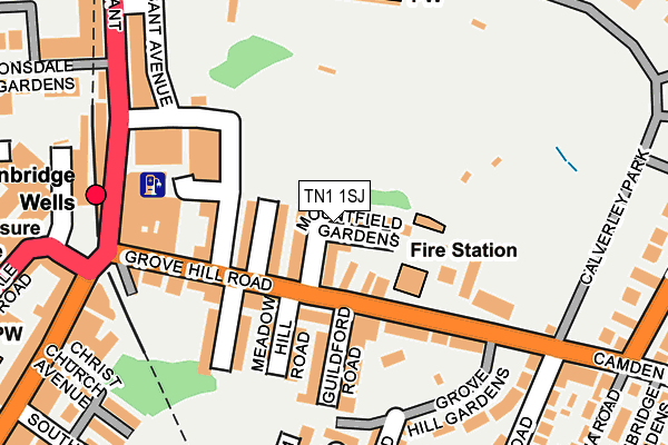 TN1 1SJ map - OS OpenMap – Local (Ordnance Survey)