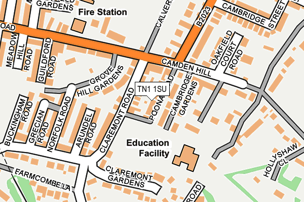 TN1 1SU map - OS OpenMap – Local (Ordnance Survey)