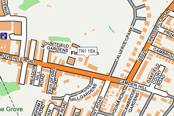 TN1 1SX map - OS OpenMap – Local (Ordnance Survey)