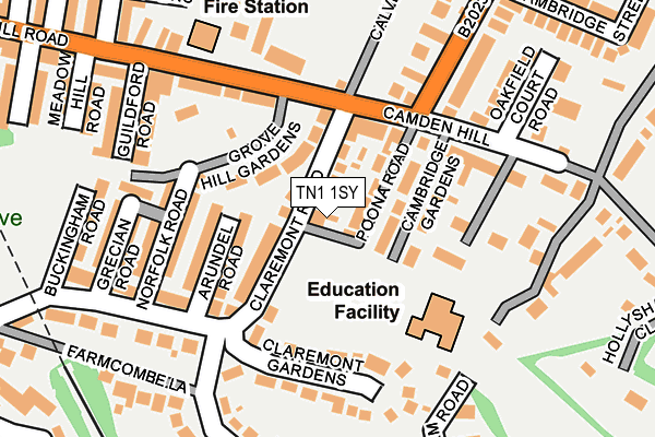 TN1 1SY map - OS OpenMap – Local (Ordnance Survey)