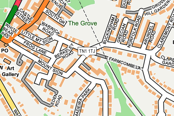 TN1 1TJ map - OS OpenMap – Local (Ordnance Survey)