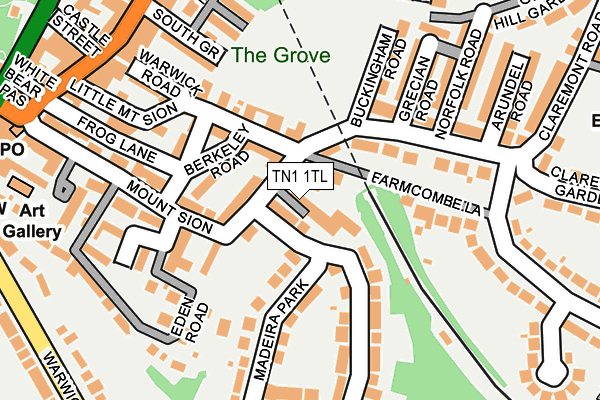 TN1 1TL map - OS OpenMap – Local (Ordnance Survey)