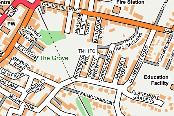 TN1 1TQ map - OS OpenMap – Local (Ordnance Survey)