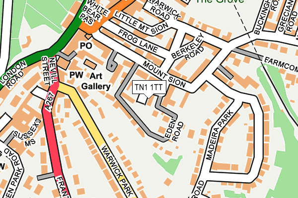 TN1 1TT map - OS OpenMap – Local (Ordnance Survey)