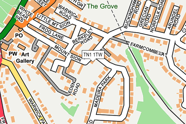 TN1 1TW map - OS OpenMap – Local (Ordnance Survey)