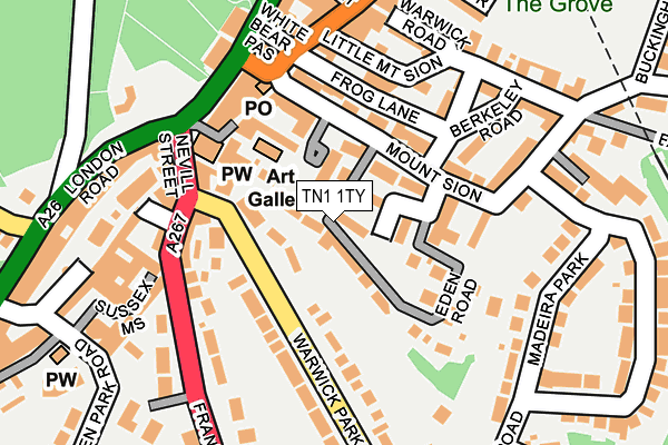 TN1 1TY map - OS OpenMap – Local (Ordnance Survey)