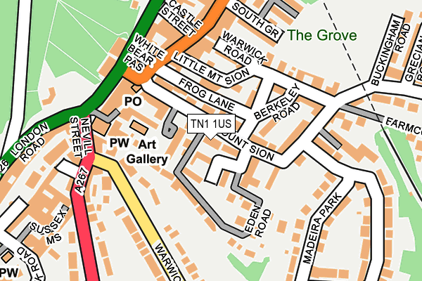 TN1 1US map - OS OpenMap – Local (Ordnance Survey)