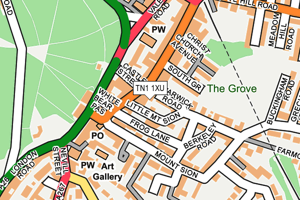 TN1 1XU map - OS OpenMap – Local (Ordnance Survey)