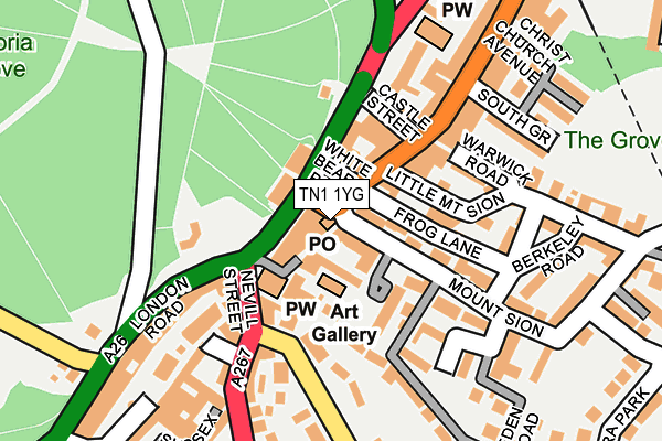 TN1 1YG map - OS OpenMap – Local (Ordnance Survey)