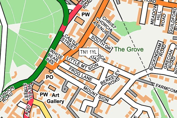 TN1 1YL map - OS OpenMap – Local (Ordnance Survey)