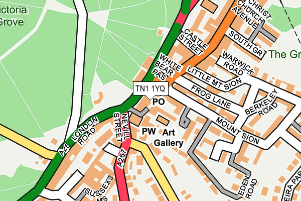 TN1 1YQ map - OS OpenMap – Local (Ordnance Survey)