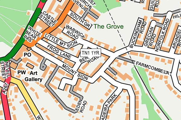 TN1 1YR map - OS OpenMap – Local (Ordnance Survey)