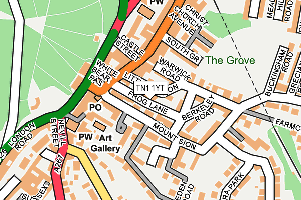 TN1 1YT map - OS OpenMap – Local (Ordnance Survey)
