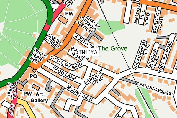 TN1 1YW map - OS OpenMap – Local (Ordnance Survey)