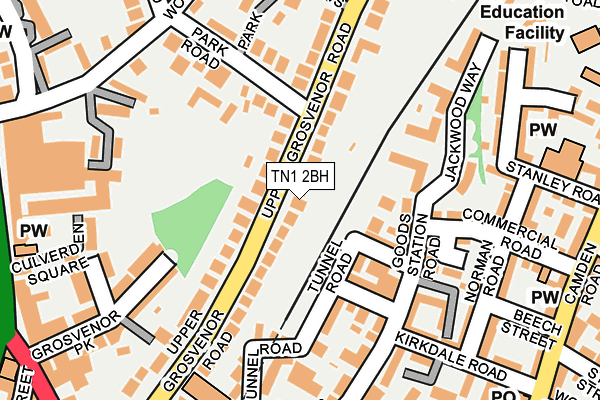 TN1 2BH map - OS OpenMap – Local (Ordnance Survey)