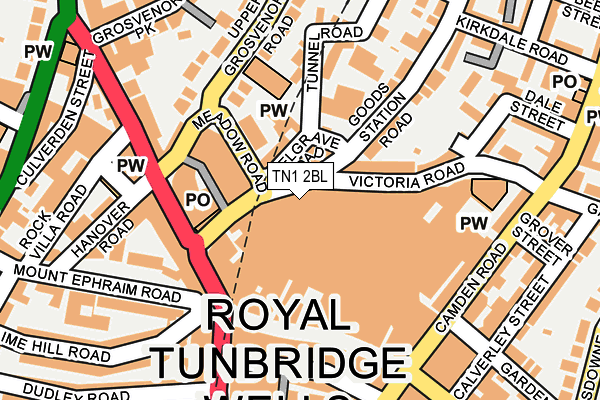 TN1 2BL map - OS OpenMap – Local (Ordnance Survey)