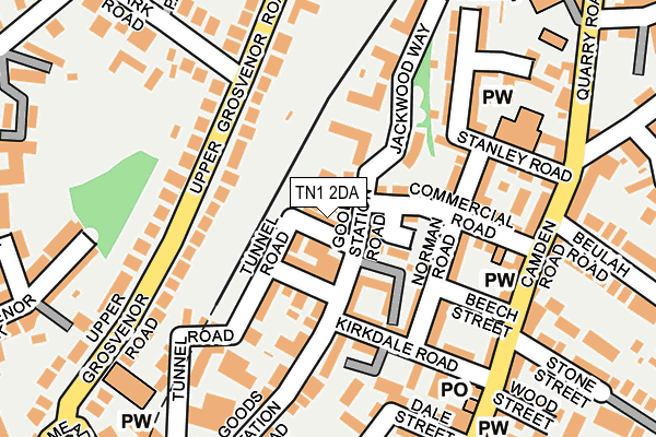 TN1 2DA map - OS OpenMap – Local (Ordnance Survey)