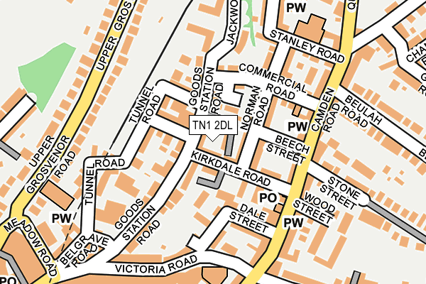 TN1 2DL map - OS OpenMap – Local (Ordnance Survey)