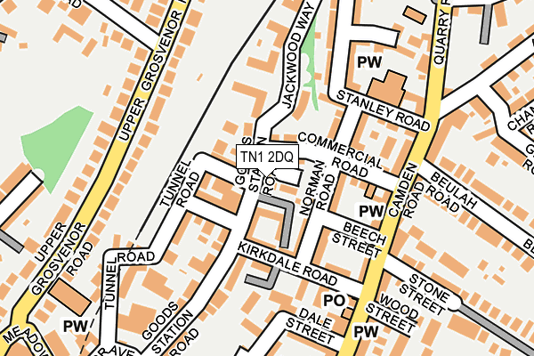 TN1 2DQ map - OS OpenMap – Local (Ordnance Survey)