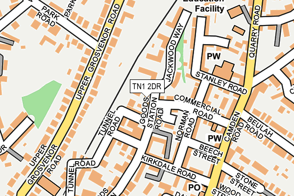 TN1 2DR map - OS OpenMap – Local (Ordnance Survey)