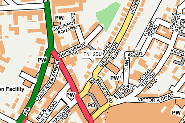 TN1 2DU map - OS OpenMap – Local (Ordnance Survey)