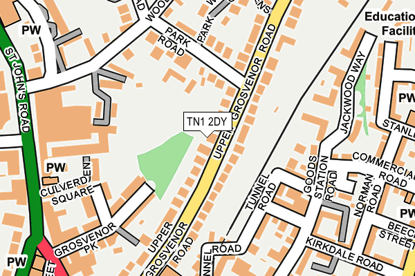 TN1 2DY map - OS OpenMap – Local (Ordnance Survey)
