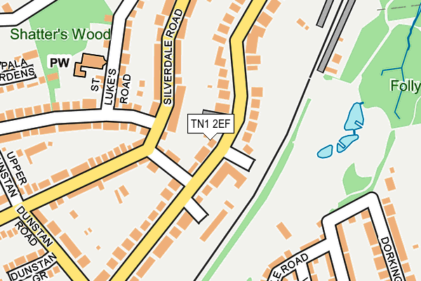 TN1 2EF map - OS OpenMap – Local (Ordnance Survey)