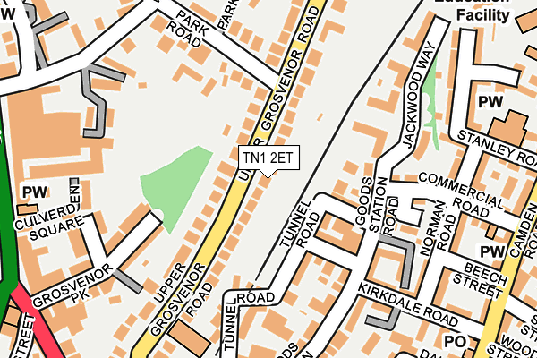 TN1 2ET map - OS OpenMap – Local (Ordnance Survey)