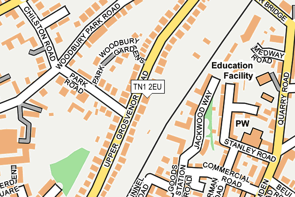 TN1 2EU map - OS OpenMap – Local (Ordnance Survey)
