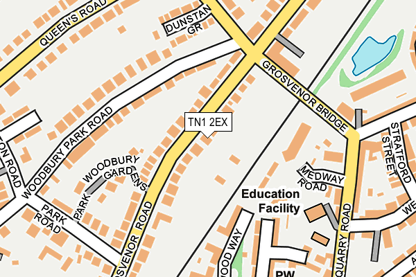 TN1 2EX map - OS OpenMap – Local (Ordnance Survey)