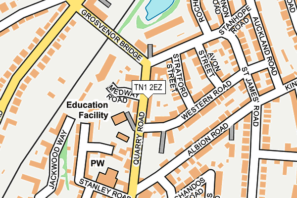 TN1 2EZ map - OS OpenMap – Local (Ordnance Survey)