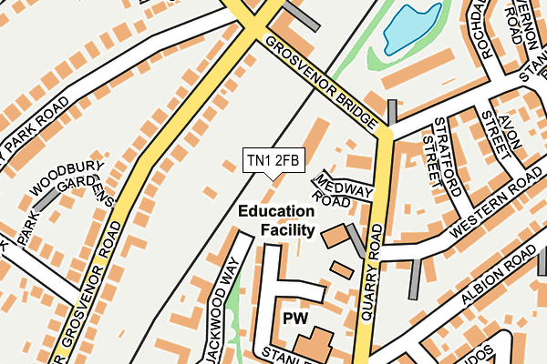 TN1 2FB map - OS OpenMap – Local (Ordnance Survey)