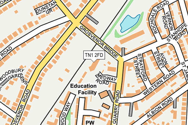 TN1 2FD map - OS OpenMap – Local (Ordnance Survey)