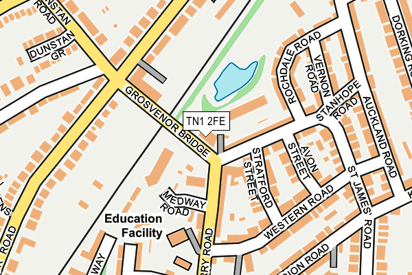 TN1 2FE map - OS OpenMap – Local (Ordnance Survey)