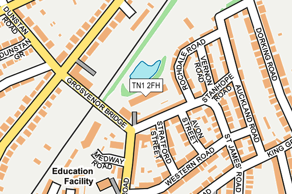 TN1 2FH map - OS OpenMap – Local (Ordnance Survey)