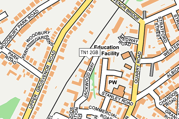 TN1 2GB map - OS OpenMap – Local (Ordnance Survey)