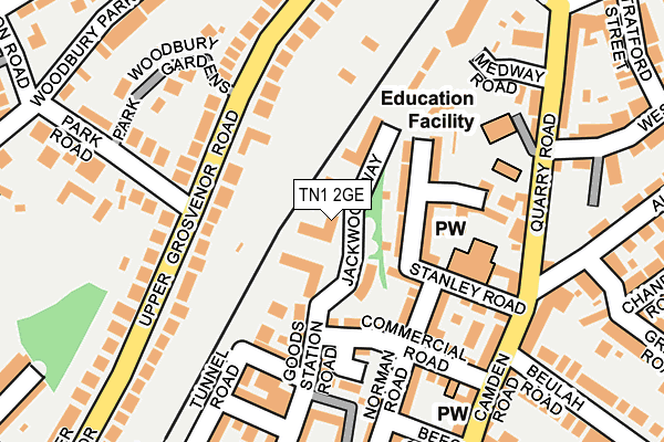 TN1 2GE map - OS OpenMap – Local (Ordnance Survey)