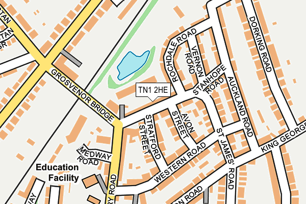 TN1 2HE map - OS OpenMap – Local (Ordnance Survey)